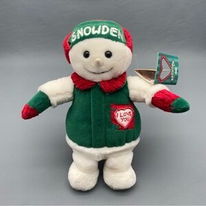 Vintage 1998 Commonwealth Snowden and Friends I Love You Snowman 10" Plush